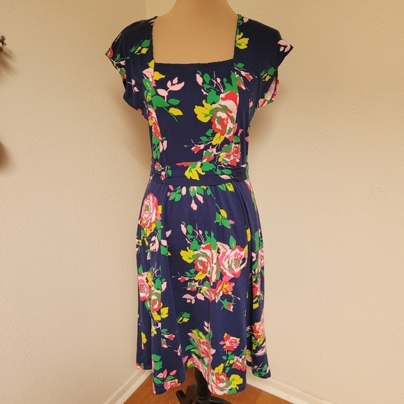 Lands' End Franciso Rodriguez Design Floral Dress - Picture 1 of 5